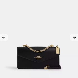Coach Black Crossbody Bag with Gold Chain